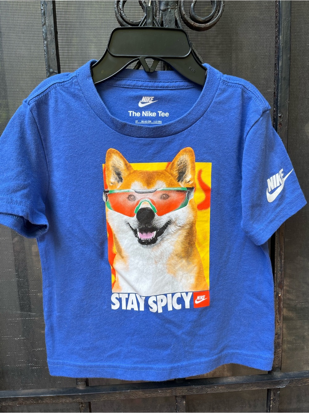 Nike Blue Stay Spicy Shiba Inu Graphic Tee